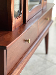 Retro Display Cabinet - Solid Mahogany Wood