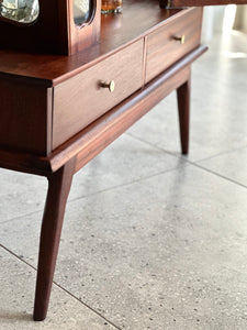 Retro Display Cabinet - Solid Mahogany Wood