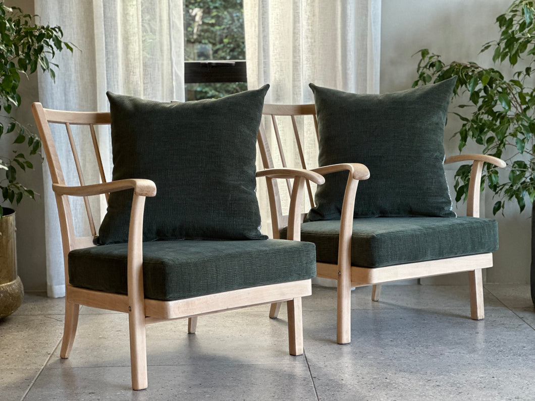 Pair of MCM Occasional Open Armchairs