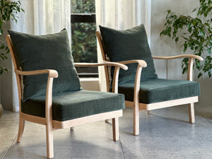 Pair of MCM Occasional Open Armchairs