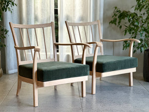 Pair of MCM Occasional Open Armchairs