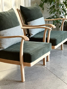 Pair of MCM Occasional Open Armchairs