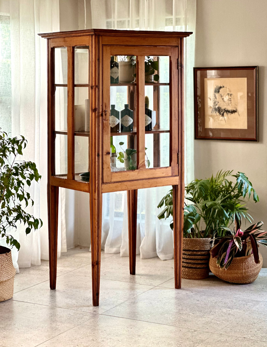 Vintage Tall Oregon Pine Cabinet