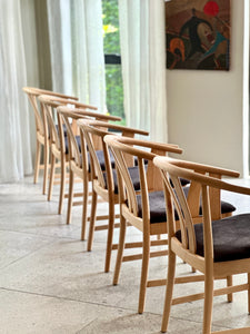 Set of Six G&T Wishbone-Style Dining Chairs