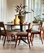 Load image into Gallery viewer, Classic DS Vorster Round Dining Table with Solid Steel Base &amp; Brass Capped Feet
