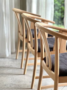 Set of Six G&T Wishbone-Style Dining Chairs