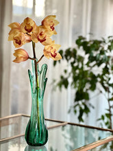 Load image into Gallery viewer, Vintage Five Finger Swung Glass Vase
