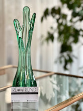 Load image into Gallery viewer, Vintage Five Finger Swung Glass Vase
