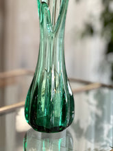 Load image into Gallery viewer, Vintage Five Finger Swung Glass Vase
