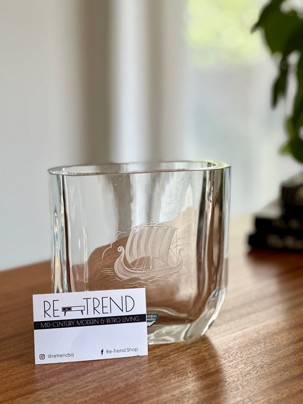 Scandinavian Orrefors Crystal Vase
