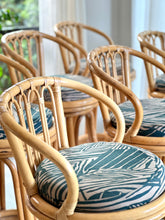 Load image into Gallery viewer, Set Of Vintage Cane Bar Chairs
