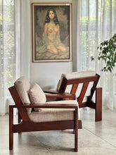 Load image into Gallery viewer, “Cubist” Pair of Armchairs - Solid Hardwood

