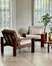 Load image into Gallery viewer, “Cubist” Pair of Armchairs - Solid Hardwood
