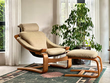Load image into Gallery viewer, Swedish &quot;Kroken&quot; Chair &amp; Foot-stool
