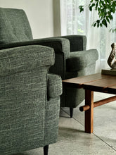 Load image into Gallery viewer, Pair of Upholstered Vintage Armchairs - Button Detail
