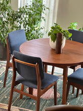 Load image into Gallery viewer, Danish-Style Dining Set (Round Extendable Table &amp; 4 Chairs)
