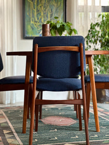 Danish-Style Dining Set (Round Extendable Table & 4 Chairs)