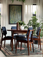 Load image into Gallery viewer, Danish-Style Dining Set (Round Extendable Table &amp; 4 Chairs)
