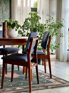 Danish-Style Dining Set (Round Extendable Table & 4 Chairs)