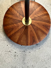 Load image into Gallery viewer, Mid-Century Floor Lamp With Intricate Wooden Base
