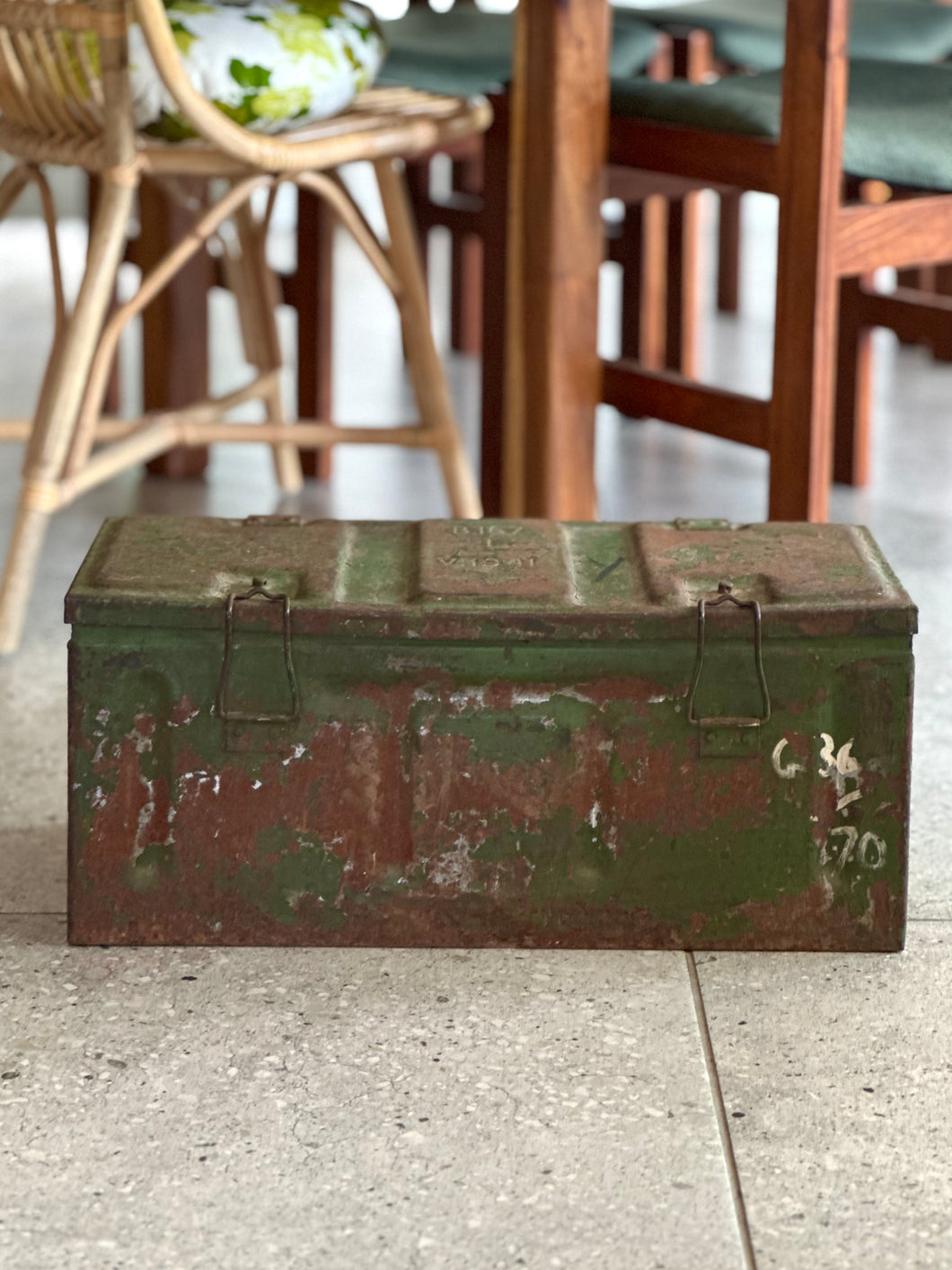 Vintage Metal Military Trunks