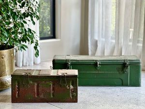 Vintage Metal Military Trunks