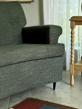 Load image into Gallery viewer, Vintage Curved Couch with Button Detail
