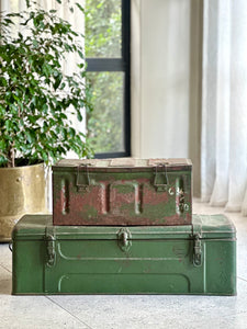 Vintage Metal Military Trunks