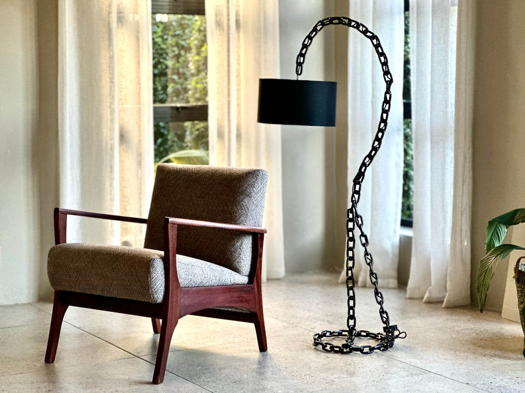 Brutalist Style Chain-link Floor Lamp