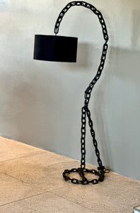 Brutalist Style Chain-link Floor Lamp