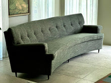 Load image into Gallery viewer, Vintage Curved Couch with Button Detail
