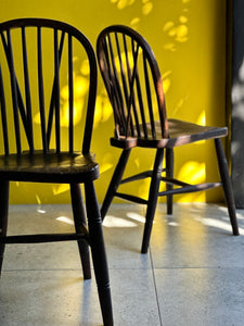 Pair of Vintage Spindle-Back Chairs