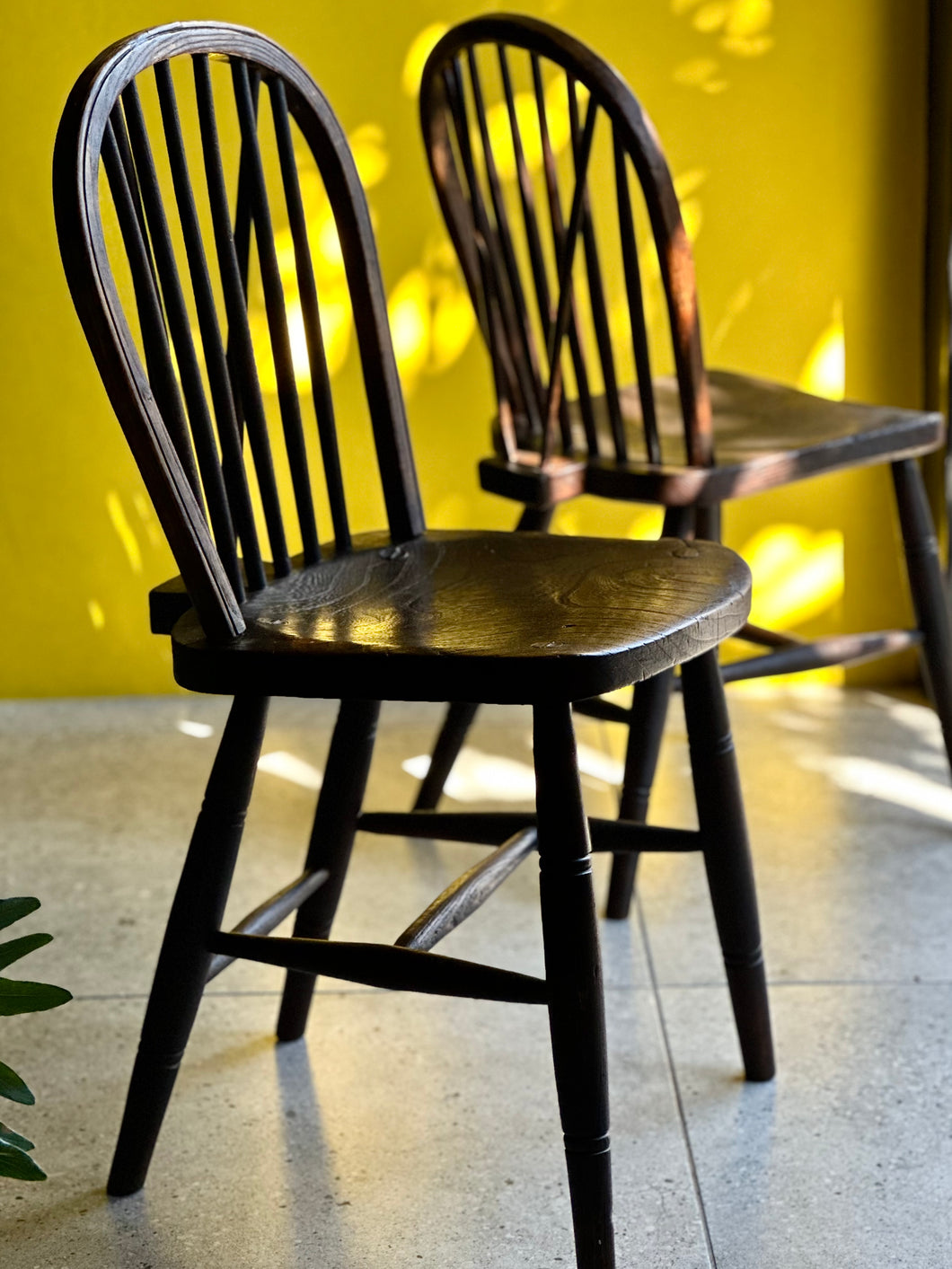 Pair of Vintage Spindle-Back Chairs