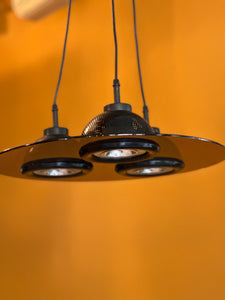Modernist Pendant Light with Smokey Purple Perspex