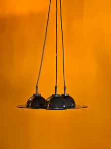 Modernist Pendant Light with Smokey Purple Perspex