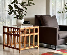 Load image into Gallery viewer, Cane Side | Lamp Table with Glass Top
