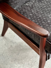Load image into Gallery viewer, Mahogany Framed Semi-Wingback Armchair
