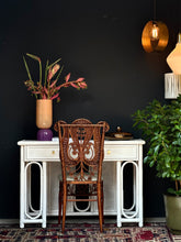 Load image into Gallery viewer, Vintage White Cane Dresser or Desk
