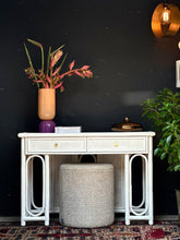 Load image into Gallery viewer, Vintage White Cane Dresser or Desk
