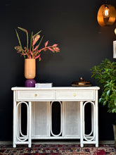Load image into Gallery viewer, Vintage White Cane Dresser or Desk
