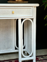 Load image into Gallery viewer, Vintage White Cane Dresser or Desk
