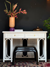 Load image into Gallery viewer, Vintage White Cane Dresser or Desk
