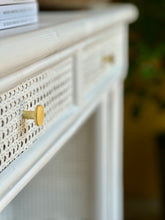 Load image into Gallery viewer, Vintage White Cane Dresser or Desk
