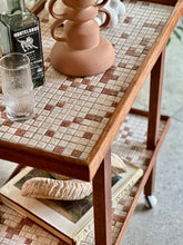 Load image into Gallery viewer, Vintage Two-Tier Trolley with Mosaic Tiles
