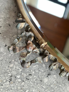 Brass Framed Bevelled Oval Mirror