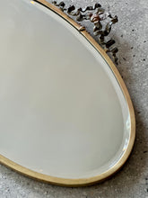 Load image into Gallery viewer, Brass Framed Bevelled Oval Mirror
