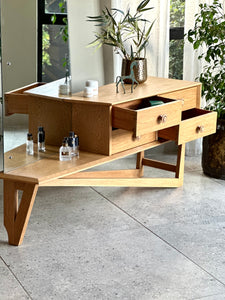 Mid-Century Dresser + Stool