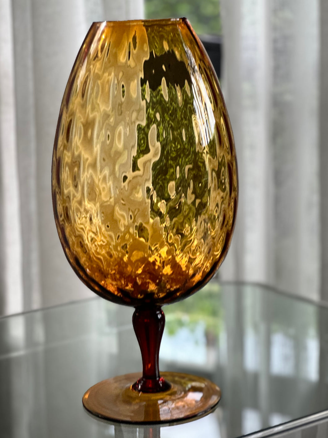 Vintage Brandy Snifter Glass Vase