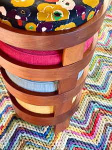 Set of Retro Stacking Stools