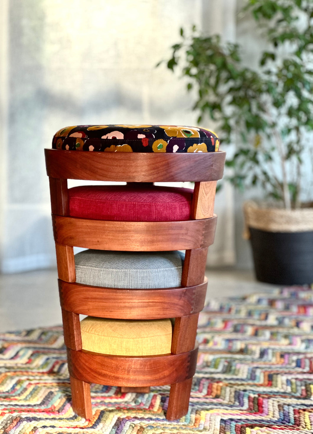 Set of Retro Stacking Stools